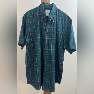 L.L.‎ Bean Men's Green Plaid Shirt